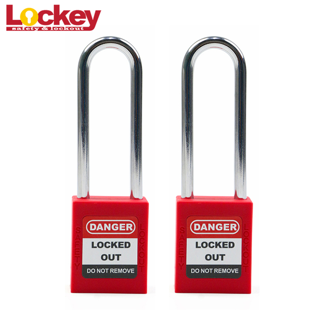 76mm manilha longa lockey segurança loto lock lockout tagout cadeado p38s